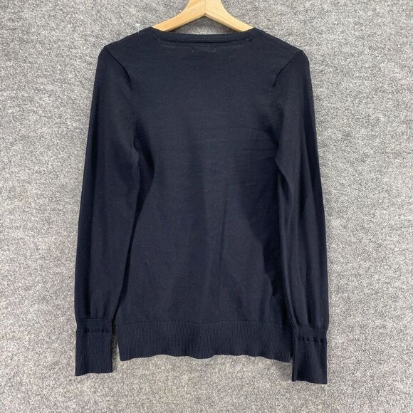 5/$45 Maurices Cardigan Women XS Black V-Neck Button Up Long Sleeve Rayon - Picture 2 of 9